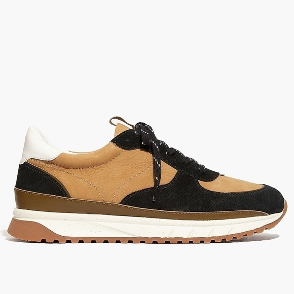 Madewell Kickoff Trainer Sneakers in Leather and Suede MA584 Navy Tan 9 - Picture 2 of 13